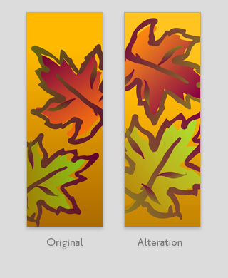 Example A: Move, rotate, and resize Autumn Leaves
