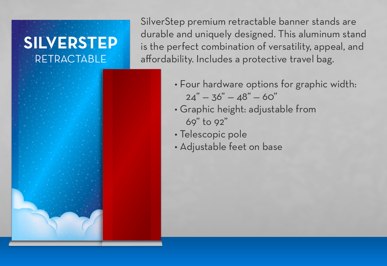 SilverStep Retractable Banner Stand