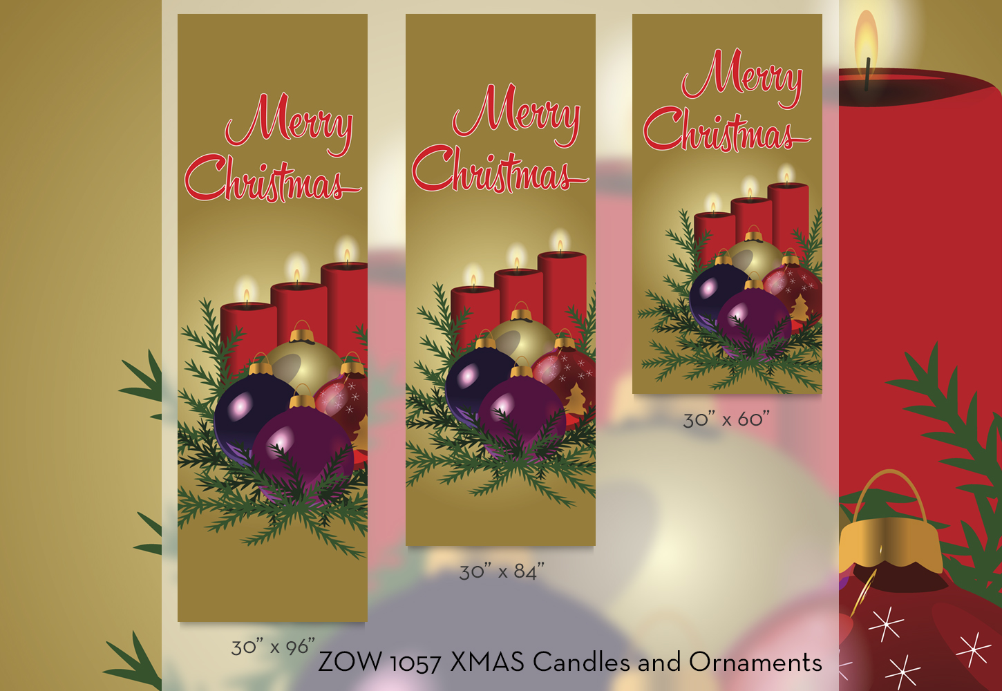 ZOW 1057 XMAS Candles and Ornaments