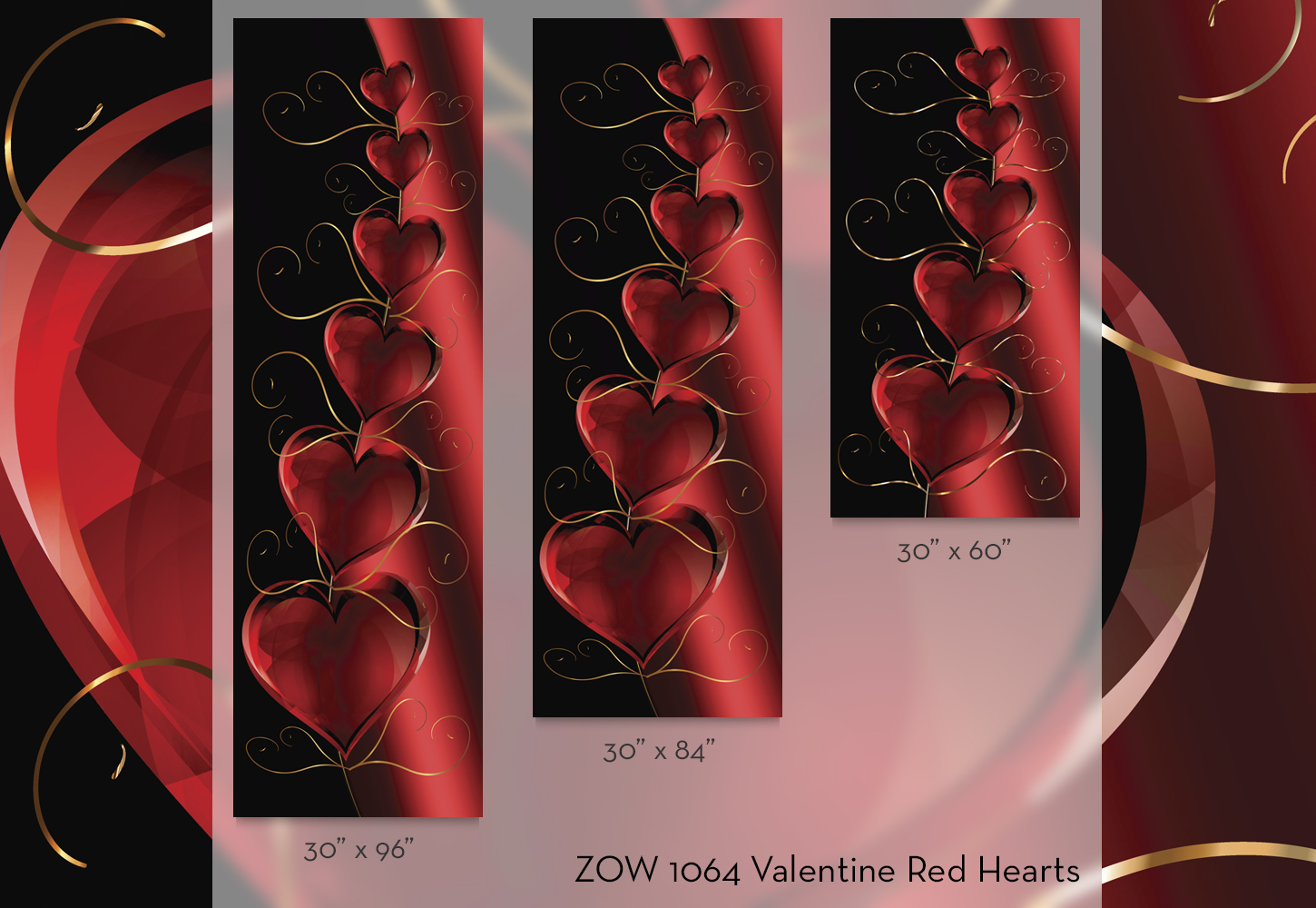 ZOW 1064 Valentine Red Hearts