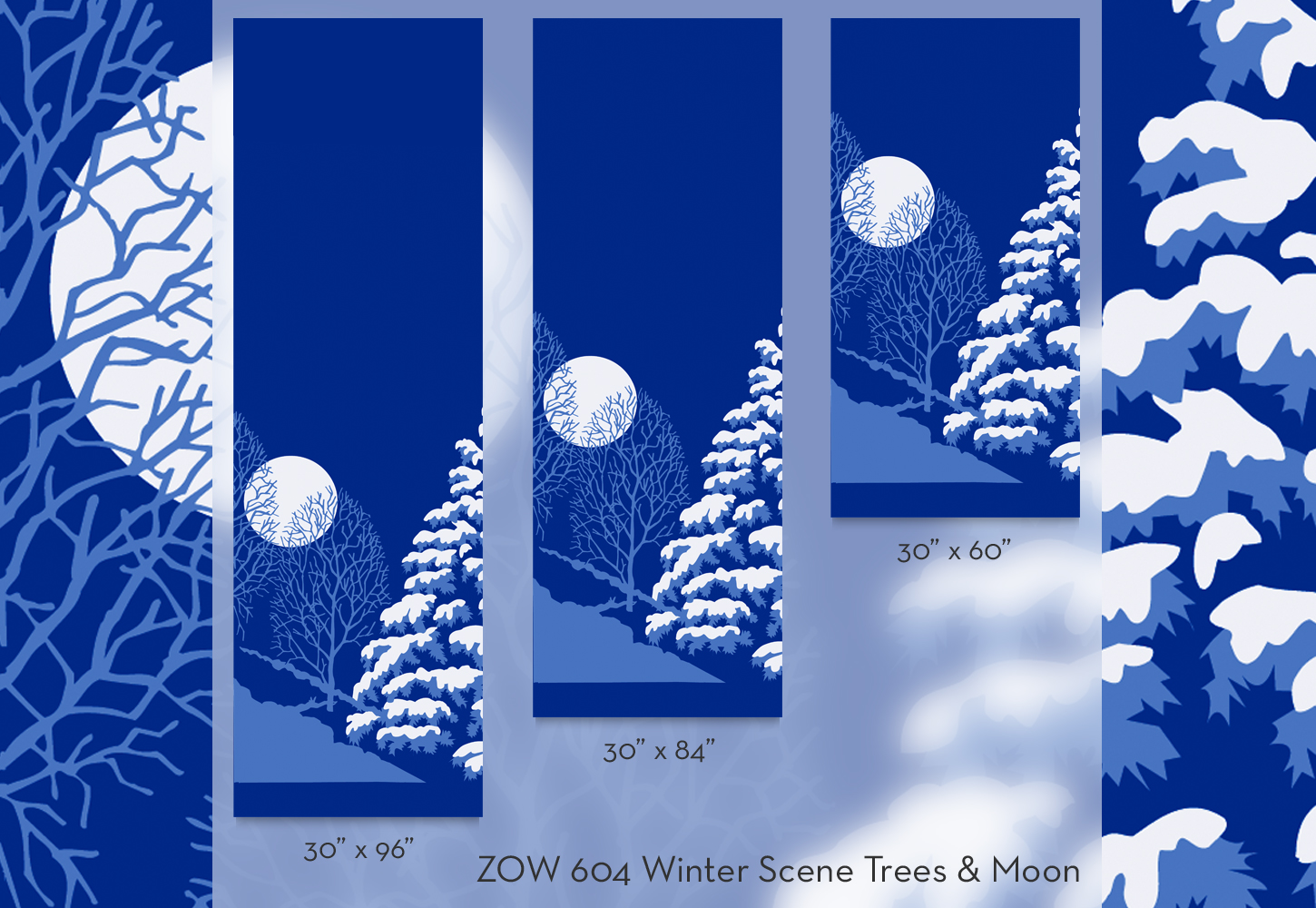 ZOW 604 Winter Scene Trees & Moon