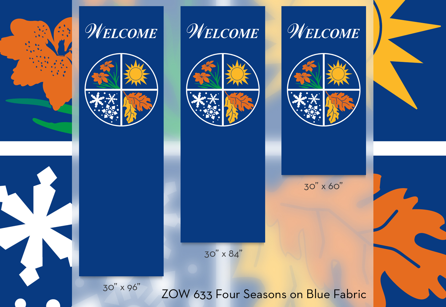 ZOW 633 Four Seasons on Blue Fabric