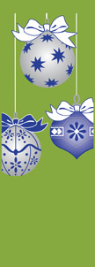 ZOW 911G Blue & Silver Ornaments