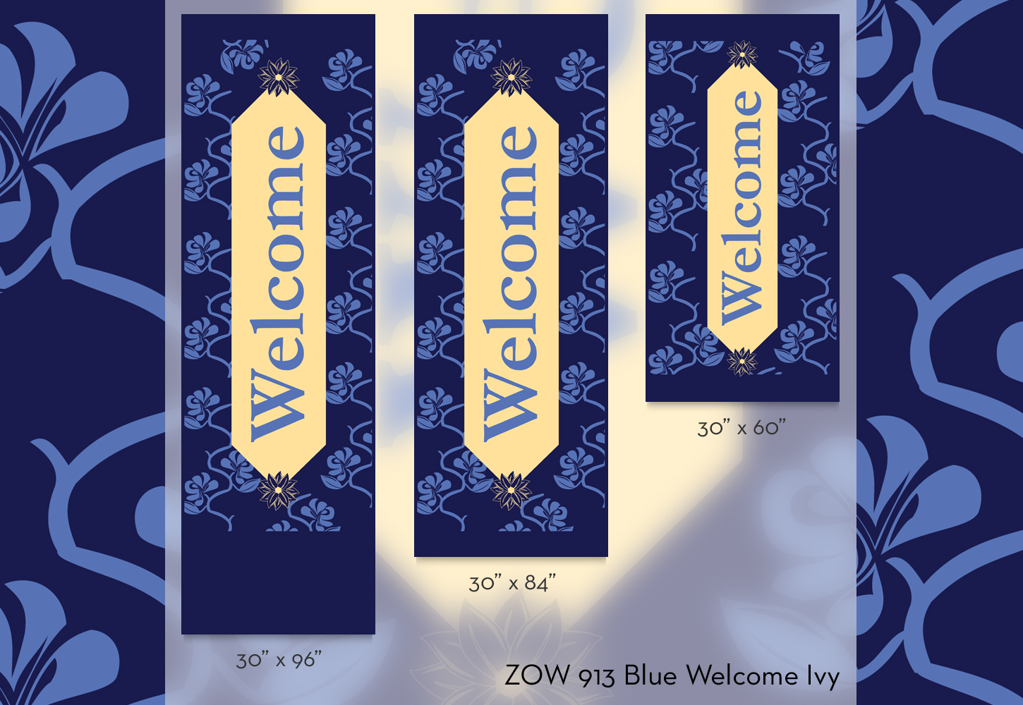 ZOW 913B Blue Welcome Ivy