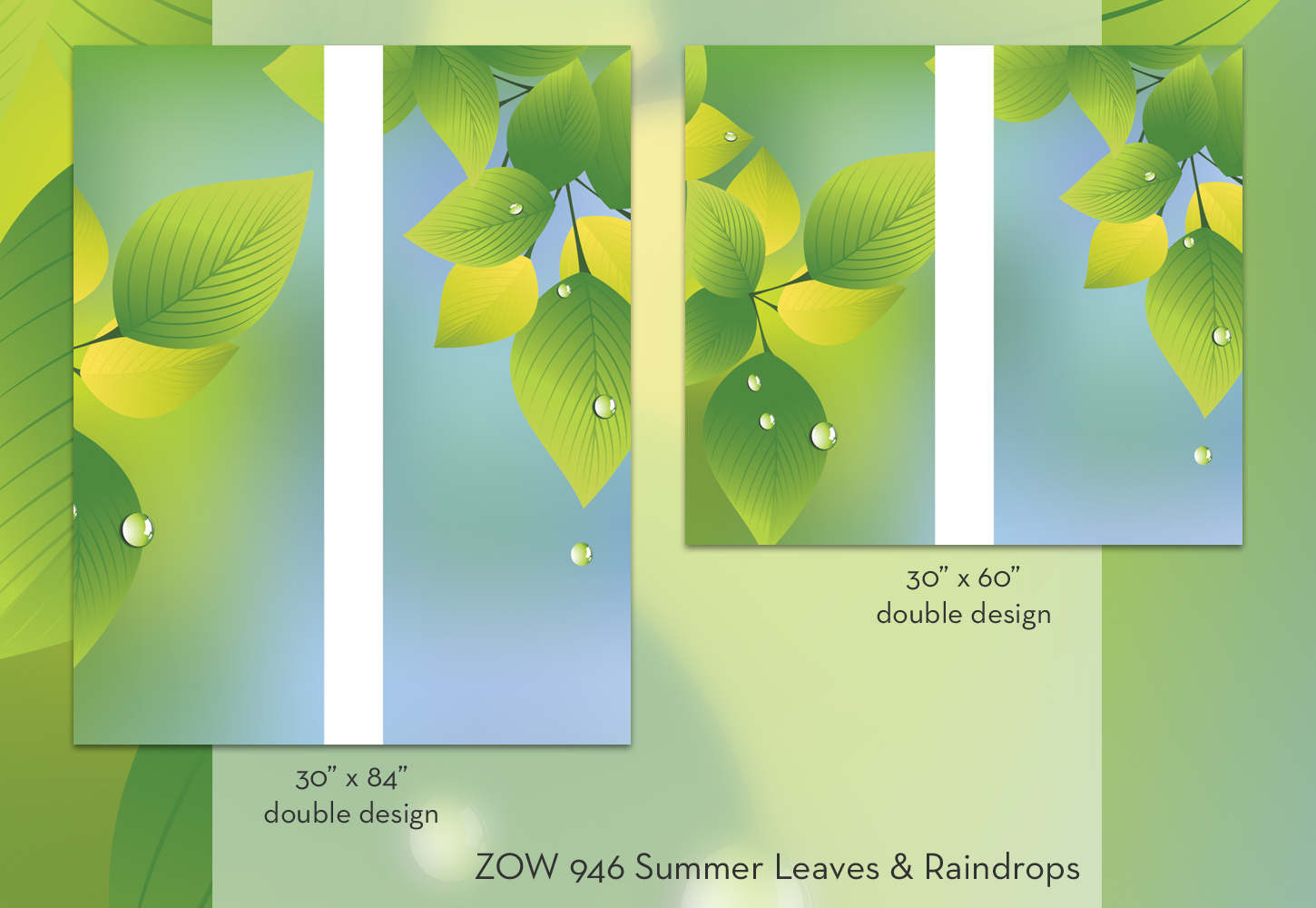 ZOW 946 Summer Leaves & Raindrops