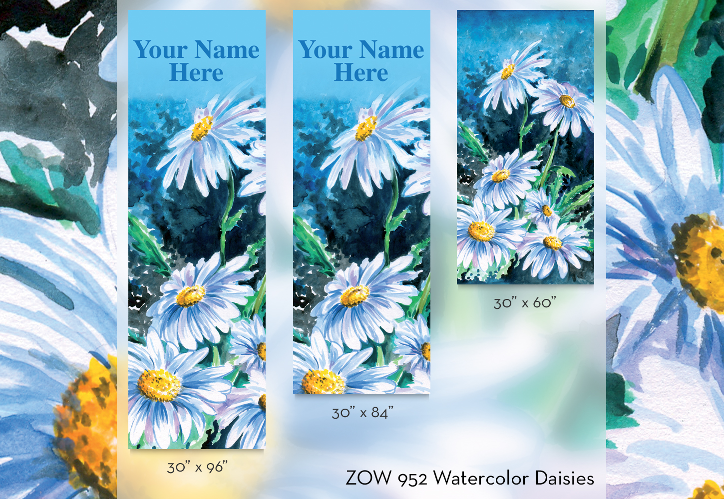 ZOW 952 Watercolor Daisies