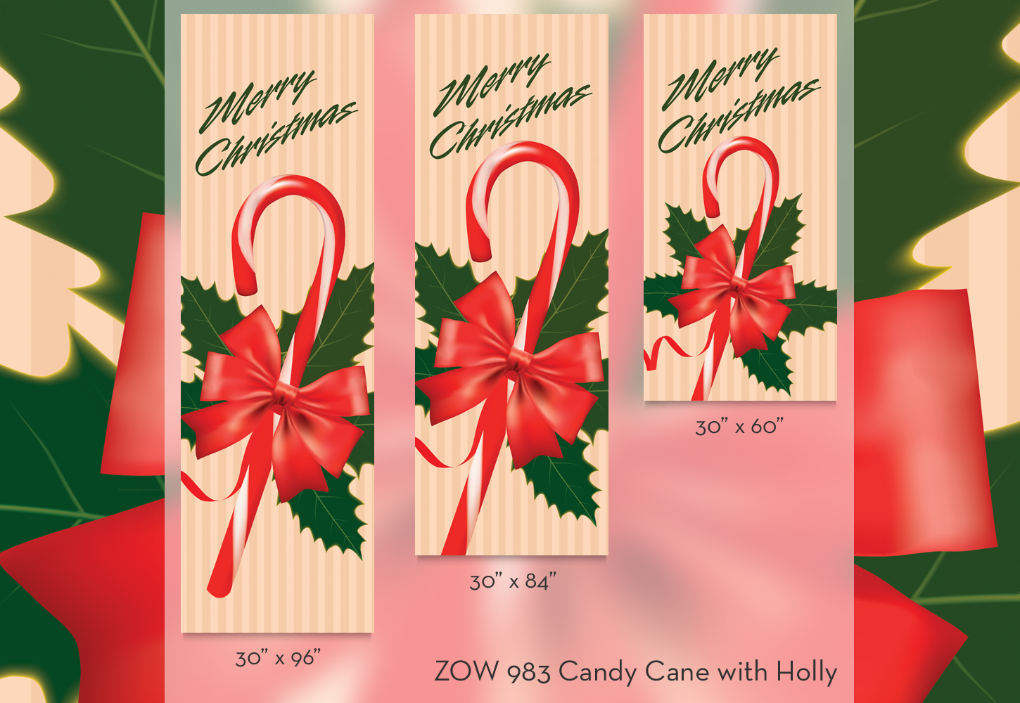 ZOW 983 Candy Cane with Holly