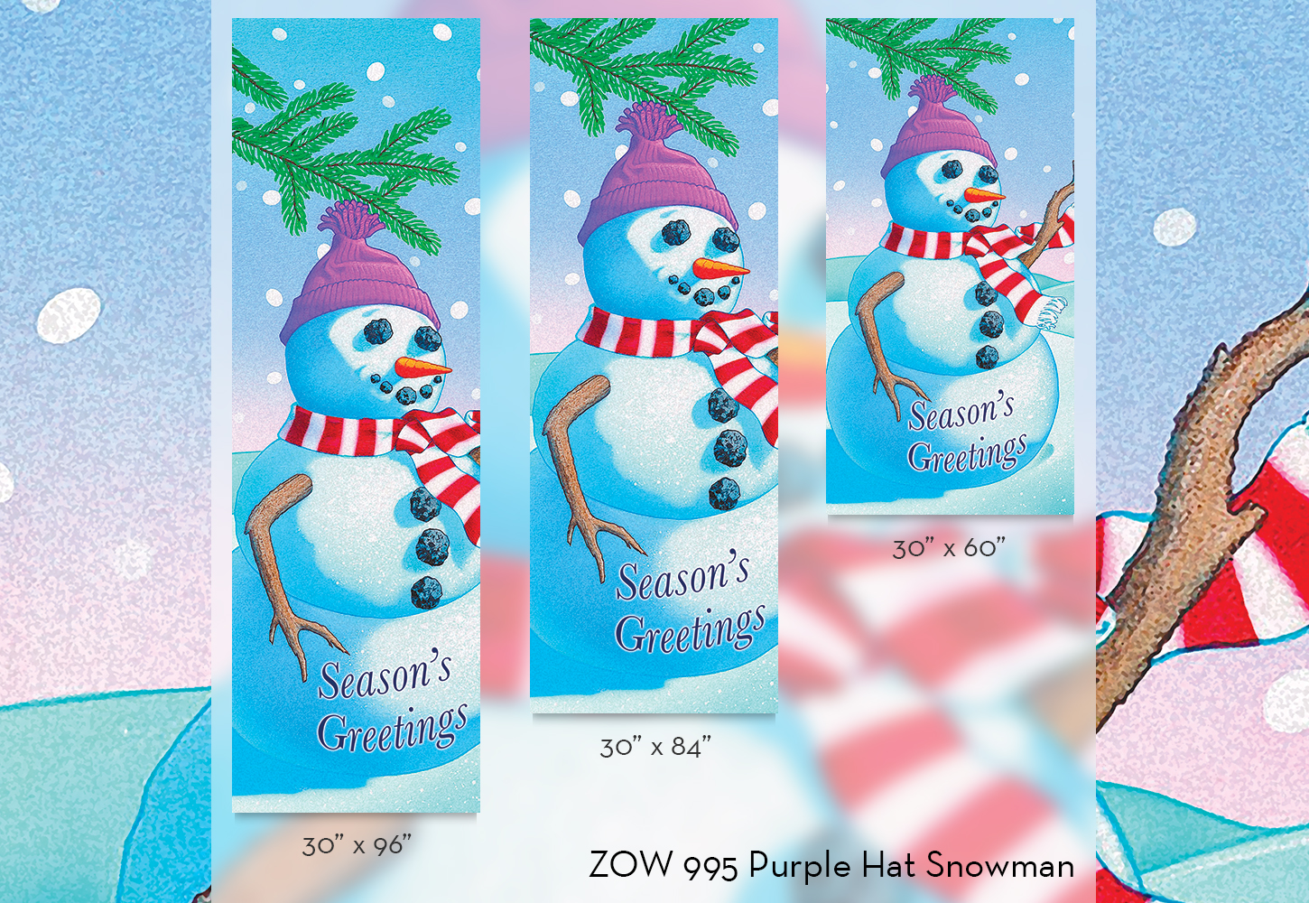ZOW 995 Purple Hat Snowman
